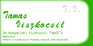 tamas viszkocsil business card